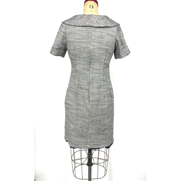 AB Studio Black and White V-Neck Short Sleeve Lined Dress Size 10 - Picture 2 of 10